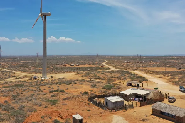Jepírachi Wind Farm in la Guajira. Credit: INDEPAZ.