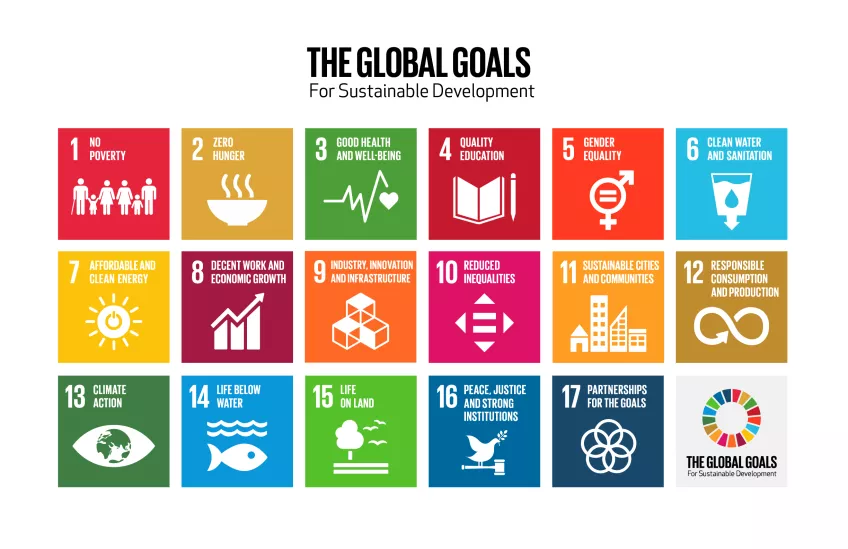 The global goals. Illustration.